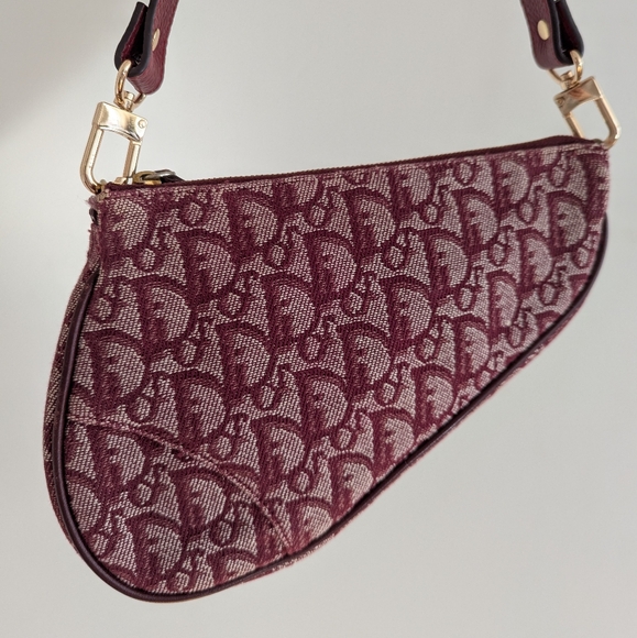 Dior trotter saddle bag - Merlot color - Picture 3 of 16